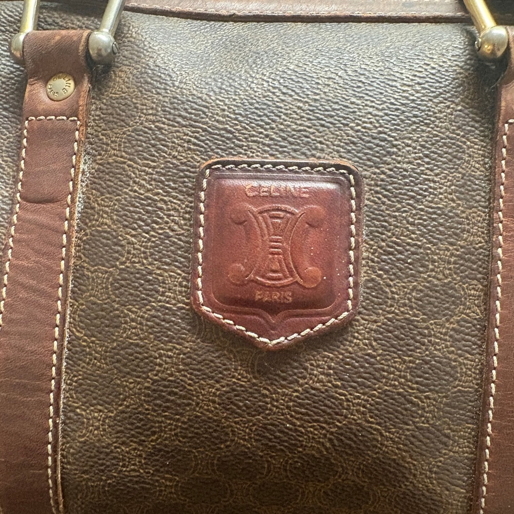 Celine Brown Patterned Duffel Bag - image 2